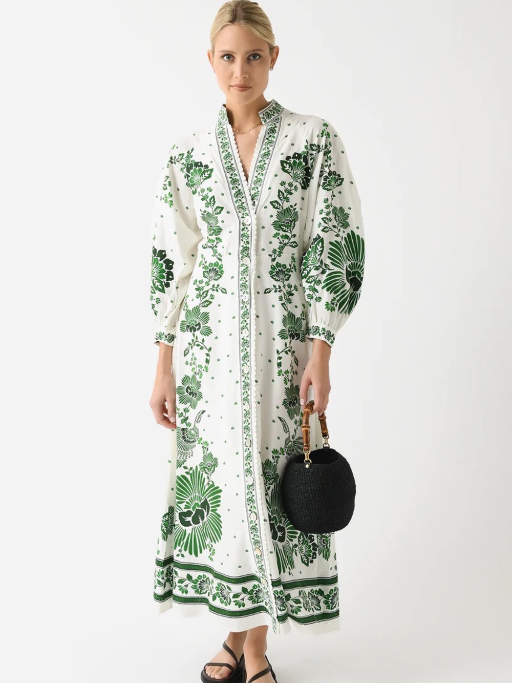 Farm Rio Forest soul off white maxi dress large - Picture 5 of 13